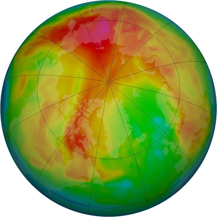 Arctic ozone map for 07 February 2012